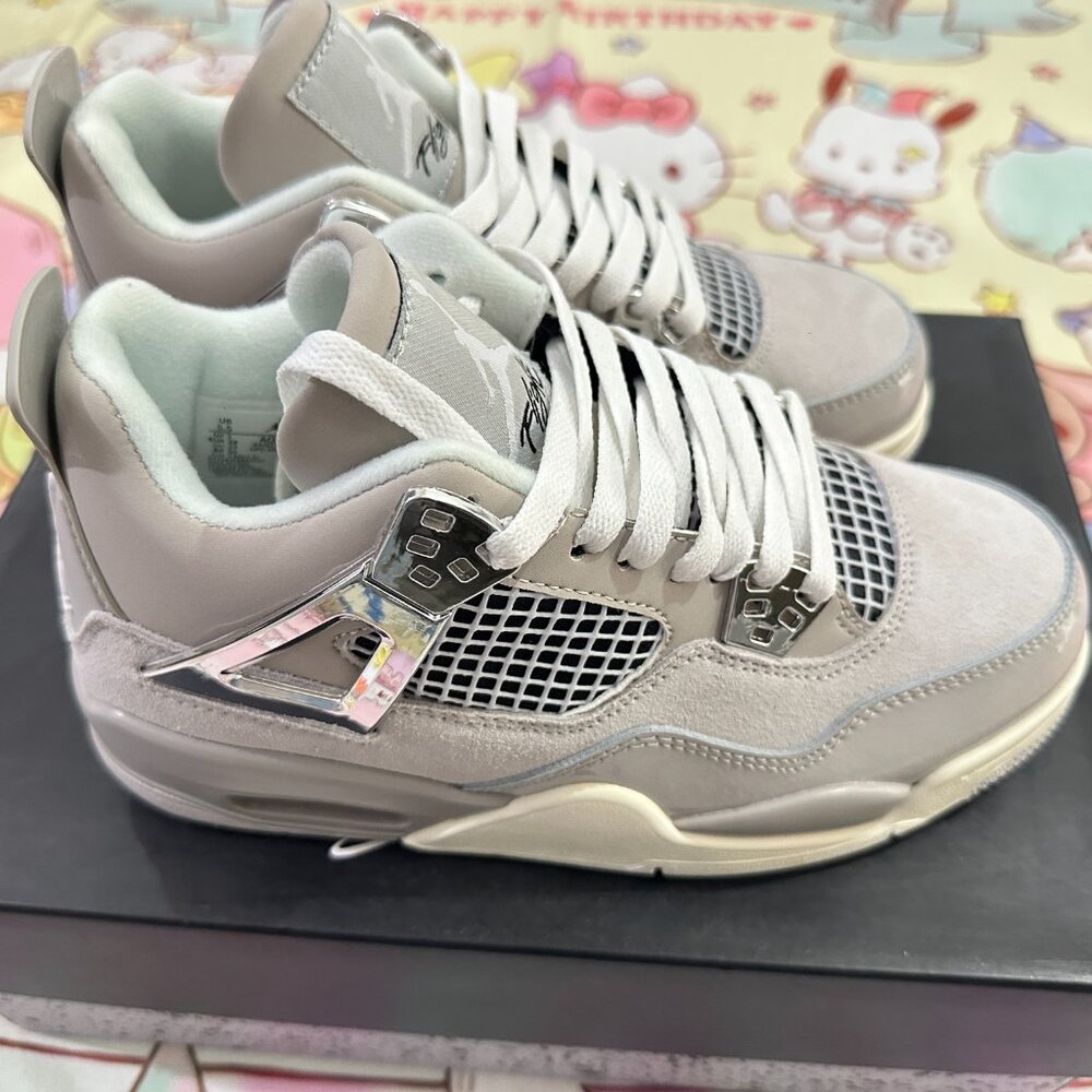 Air Jordan 4 Retro "Frozen Moments" (Light Iron Ore) Sneakers - Picture 4 of 5